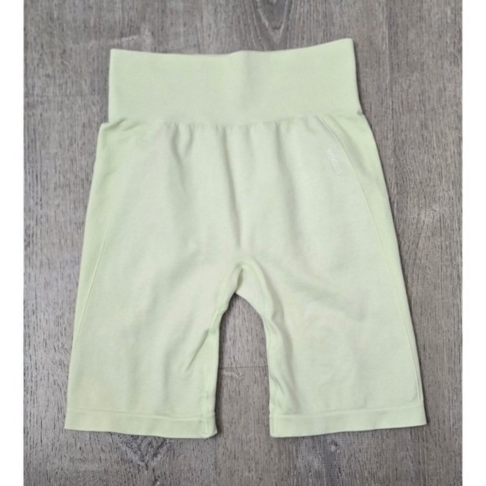GYMSHARK‎ Flex Cycling Shorts, Size Medium Logo High Waisted - Picture 2 of 9